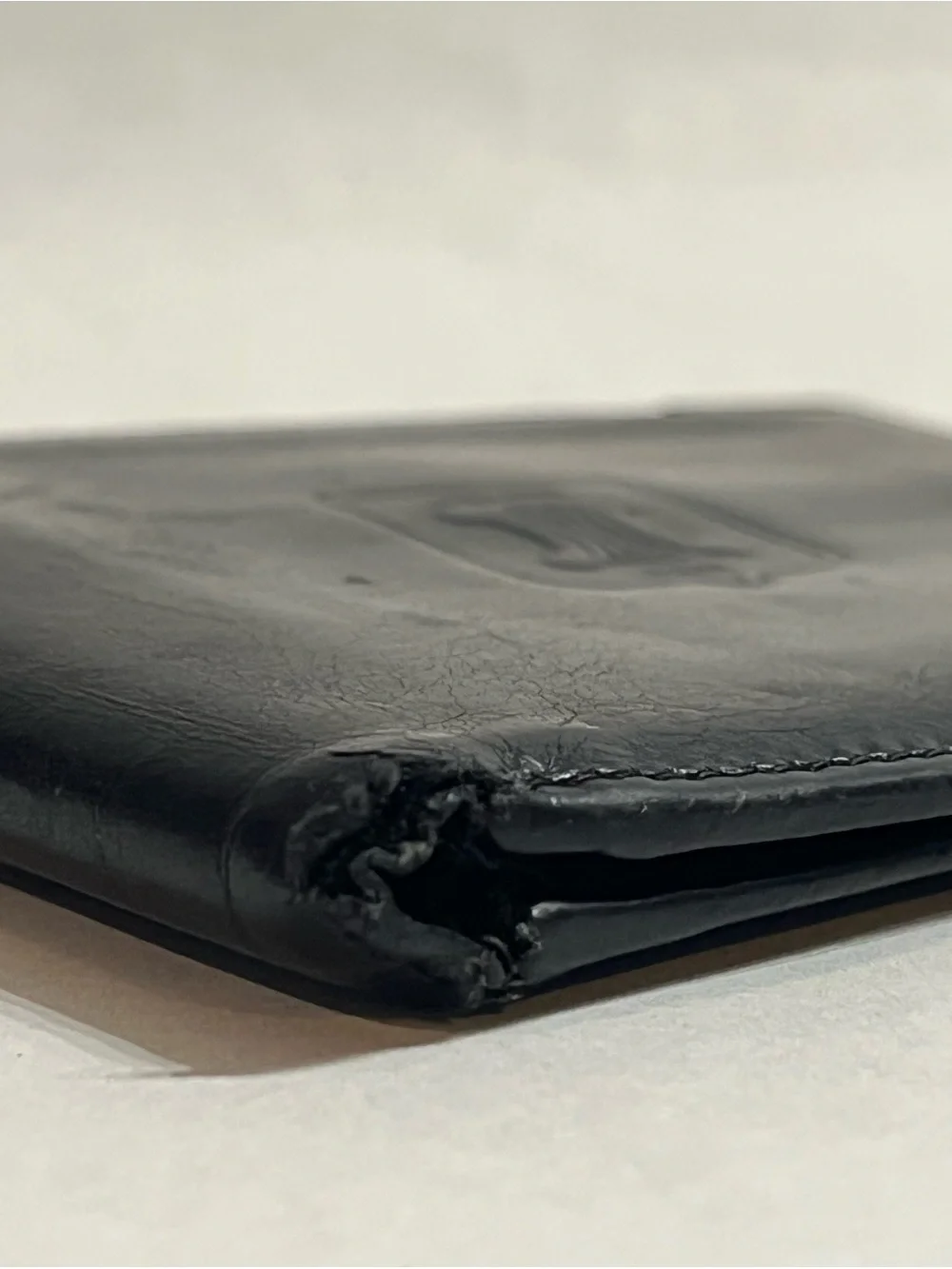 Celine Vintage Blason Black Leather Bifold Wallet
